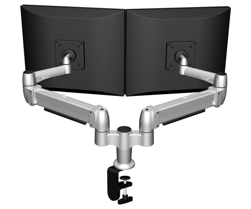 Spaceco SA02QC-CC dubbele monitorarm, zilver