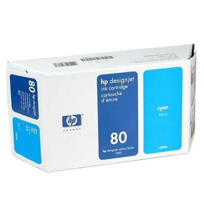 HP 80 c4846a inktcartridge, cyaan, 350 ml