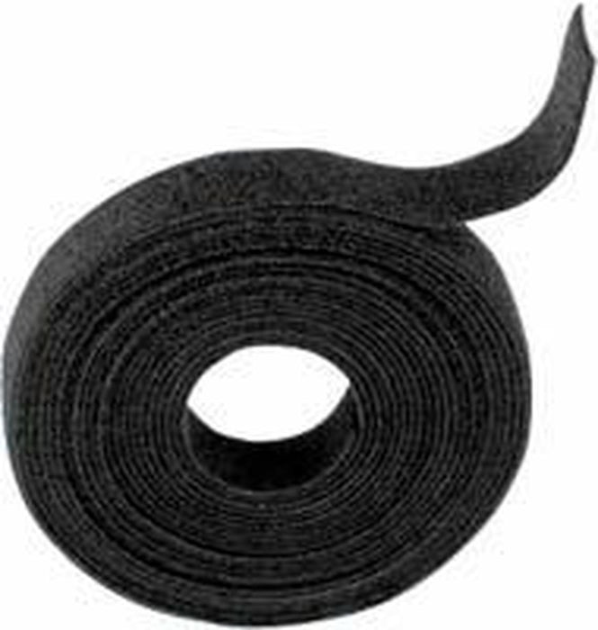 Klittenband 12.50 mm 25 m zwart (Nieuw)