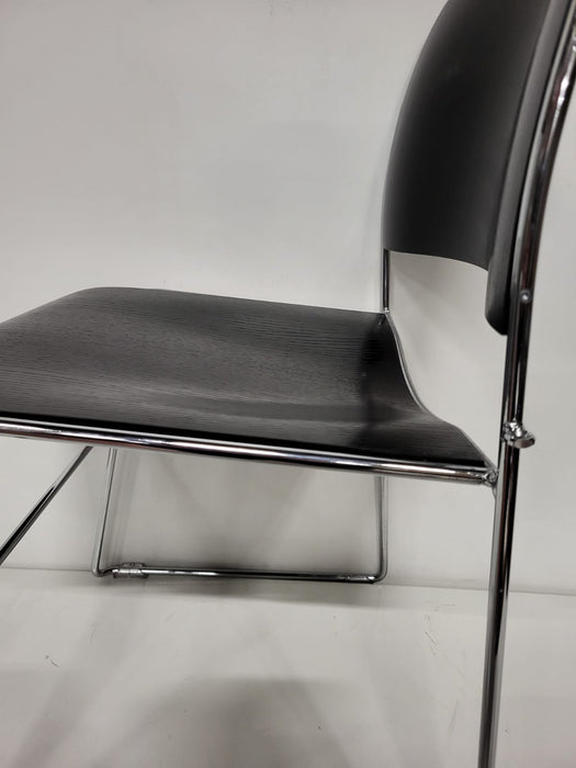 Stapelbare stoel Howe 40/4, Zwart, B x D x H 49 x 53 x 77 cm