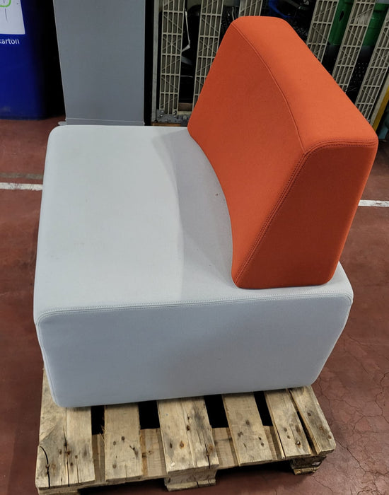 Steelcase Cube design ontvangstbank, Oranje / lichtgrijs