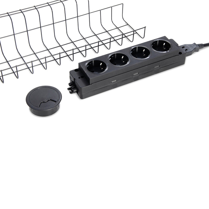 Kabelmanagementset Cleandesk Pro voor 1 scherm (Nieuw)