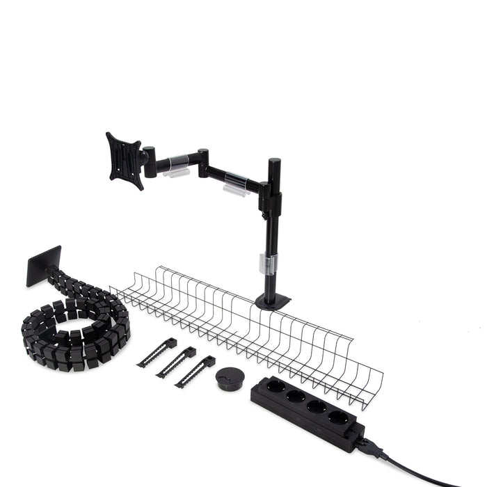 Kabelmanagementset Cleandesk Pro voor 1 scherm (Nieuw)