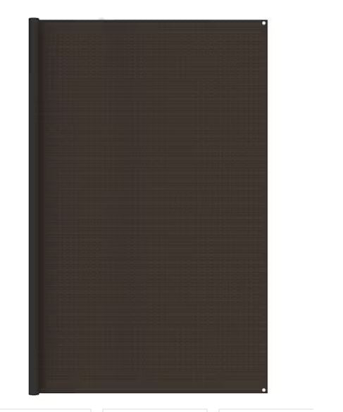 tent vloerkleed VidaXL tent tapijt, donkerbruin, 300 x 600 cm — Hergebruikalles.nl