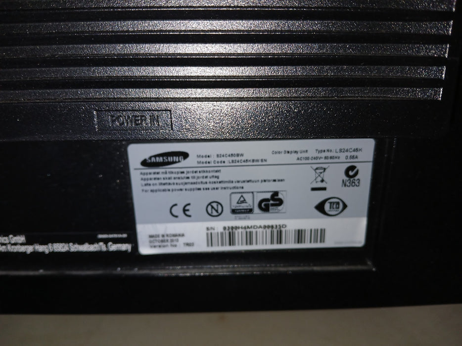 Samsung S24C450BW monitor, zwart, 24 inch