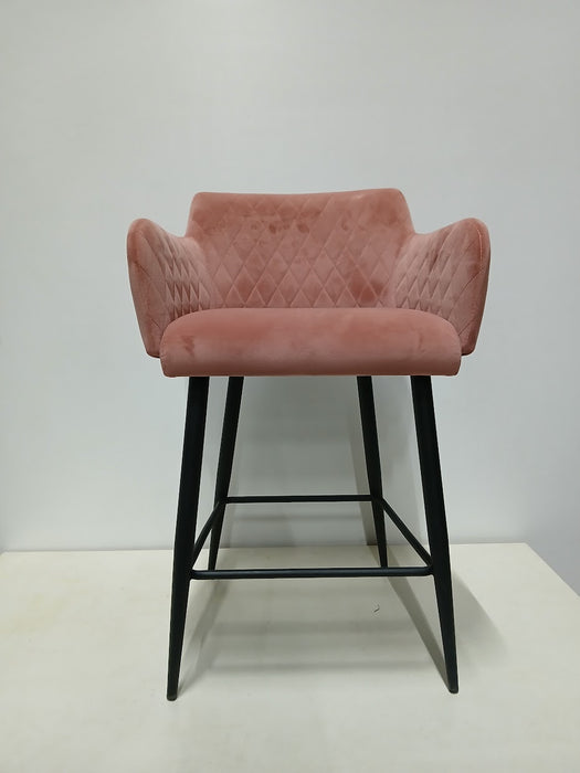 Dami Living barkruk, Rose Velvet / Boucle, 54,5 x 56 x 88 cm