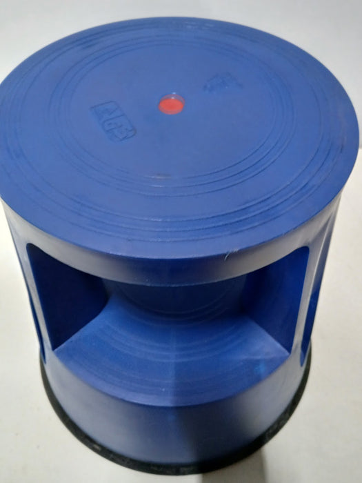 Verrijdbaar opstapje, blauw kunststof 42,5 x 44,5 / 29 cm