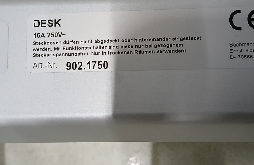 Bachmann Desk 902.750 stekkerunit, zwart / zilvergrijs