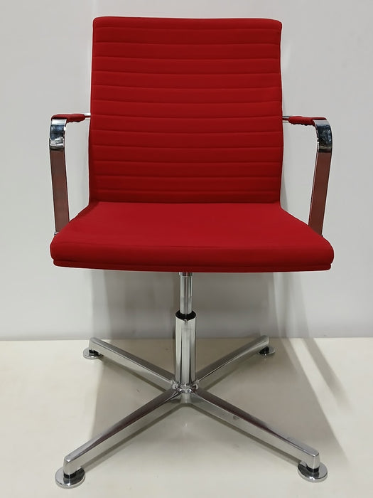 Viasit Pure vergaderstoel, rood / chroom, 58 x 60 x 93 cm