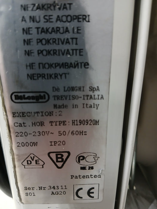 DeLonghi radiatorkachel, grijs, H x B x D 65 x 43 x 15 cm