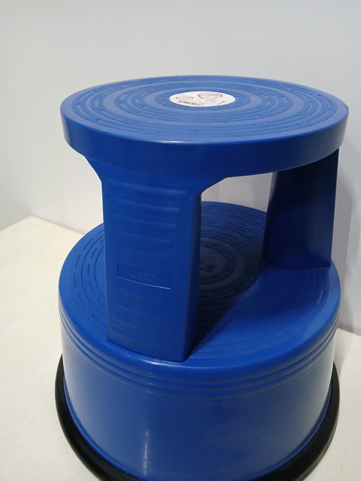 Verrijdbaar opstapje, blauw, Diam. x H 44 / 29 x 44 cm