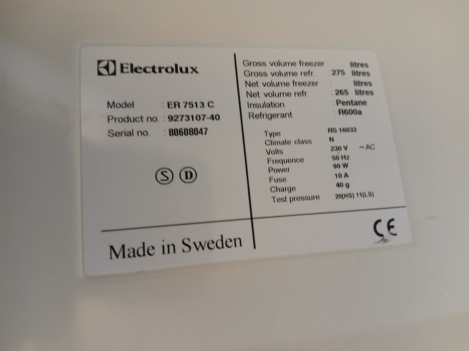 Electrolux ER 7513 C koelkast, wit 60 x 60 x 159 cm