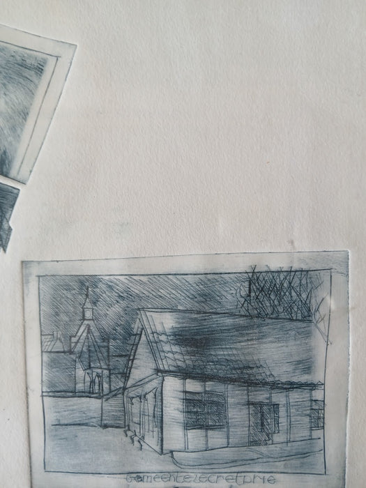 Tekening/collage van Leerdam, Arend van Dam (1945)