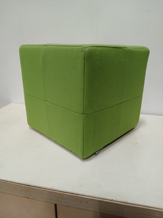 Too The Zoo poef, groene stof, B x D x H 48 x 48 x 47 cm