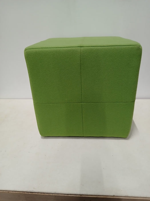 Too The Zoo poef, groene stof, B x D x H 48 x 48 x 47 cm