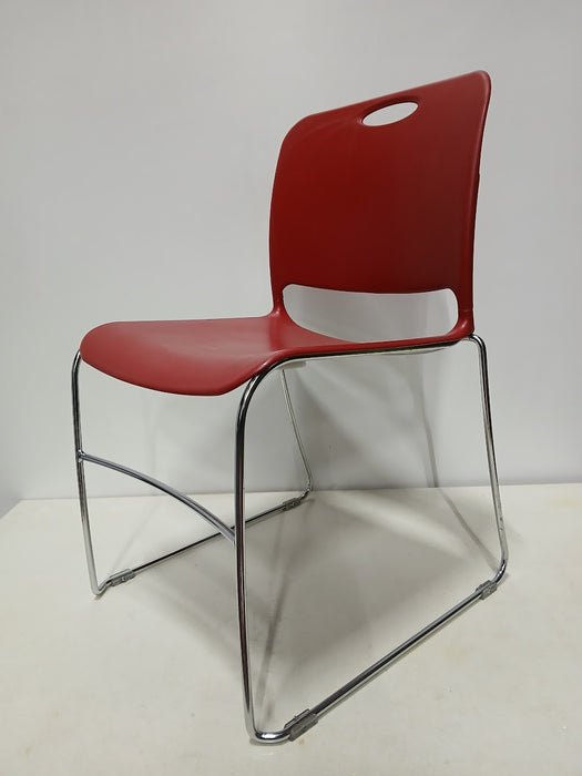 Maestro KI stapelstoel, rood, B x D x H 49 x 54 x 80 cm