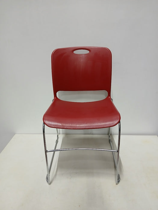 Maestro KI stapelstoel, rood, B x D x H 49 x 54 x 80 cm