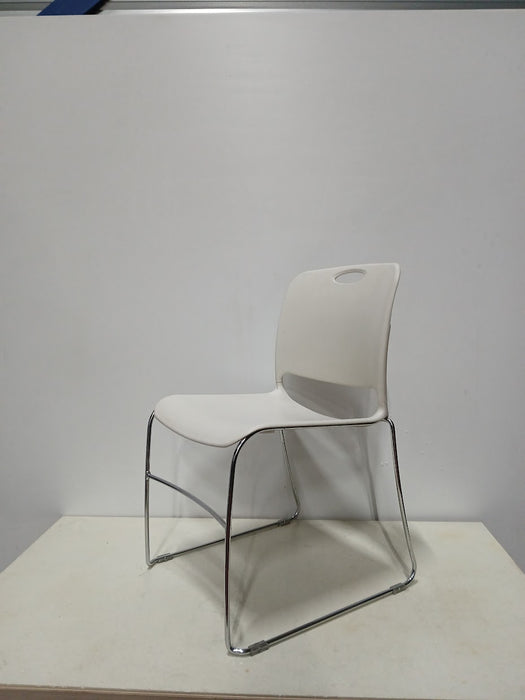 Maestro KI stapelstoel, wit, B x D x H 49 x 54 x 80 cm