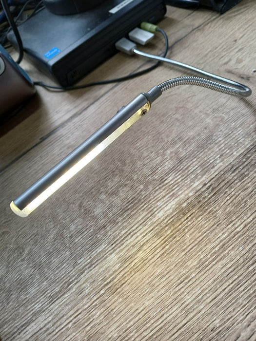 USB LED lampje, 10 stuks, 2 lichtstanden, zilver, 42 cm lang