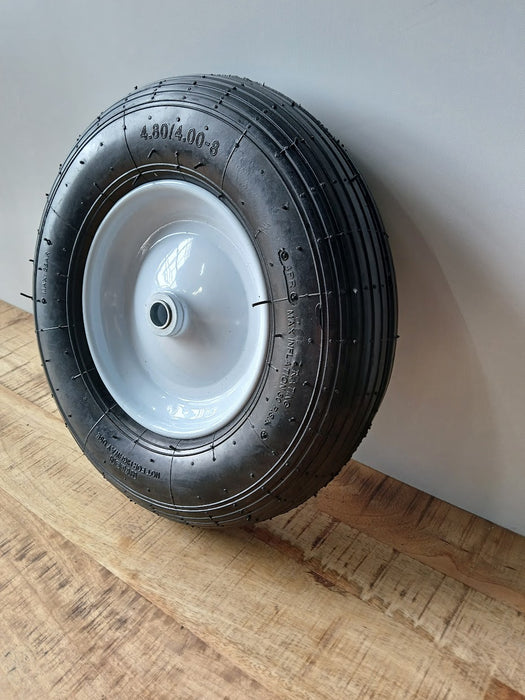 Kruiwagen / reservewiel, witte stalen velg, 4.80 / 4.00-8