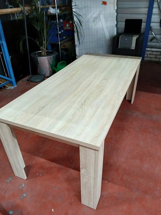 Eettafel, licht eikenkleur, L x B x H 200 x 90 x 75 cm