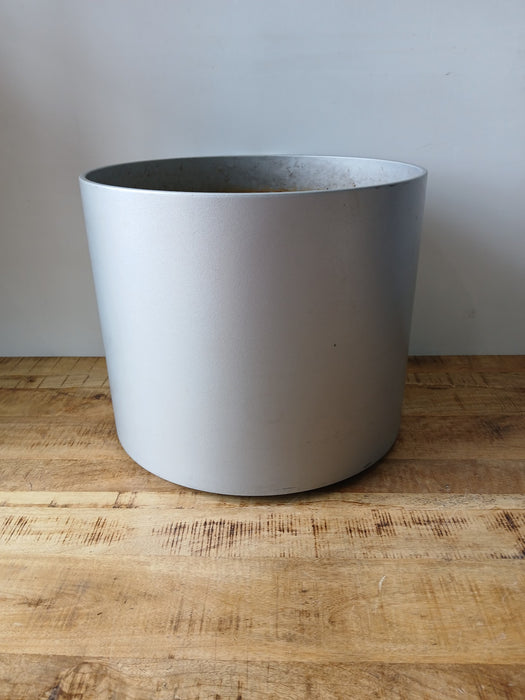 Verrijdbare plantenpot, zilver kunststof, dia. 48, H. 40 cm