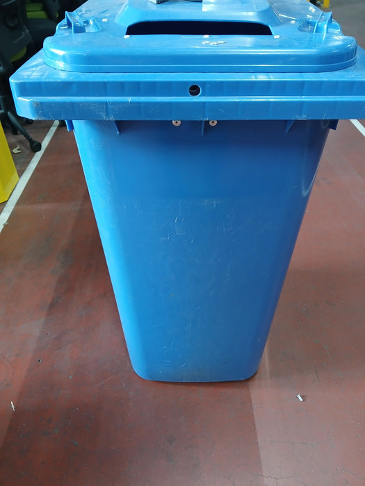 Papiercontainer afsluitbaar, blauw, 240 liter