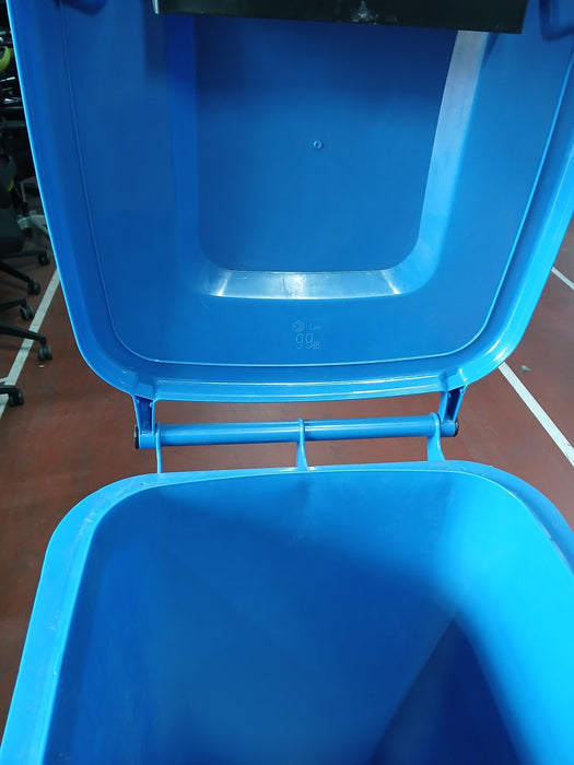 Papiercontainer afsluitbaar, blauw, 240 liter