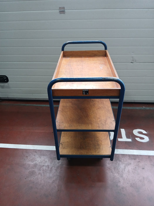 Transport / magazijnkar, staal/hout, L x B x H 90 x 50 x 95 cm