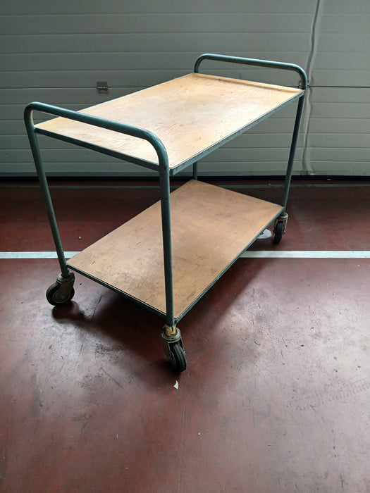 Transport/magazijnkar Overtoom, staal / hout, 100 x 60 x 80 cm
