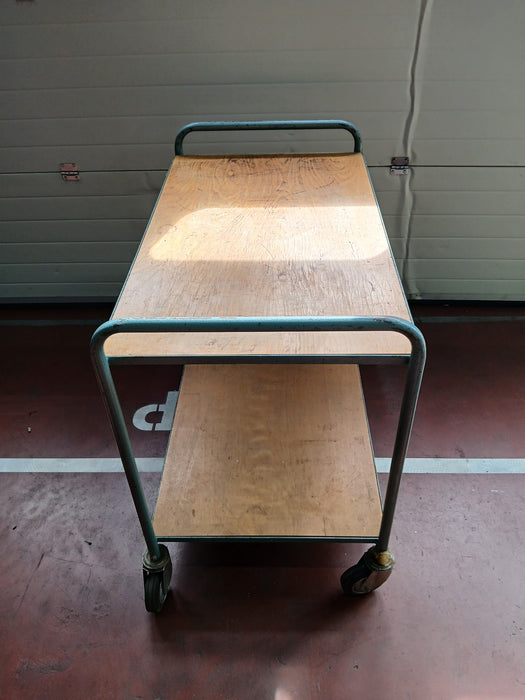 Transport/magazijnkar Overtoom, staal / hout, 100 x 60 x 80 cm