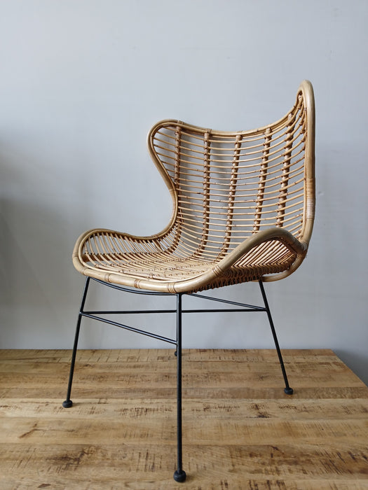 Rotan fauteuil naturel, B x D x H 78 x 70 x 96