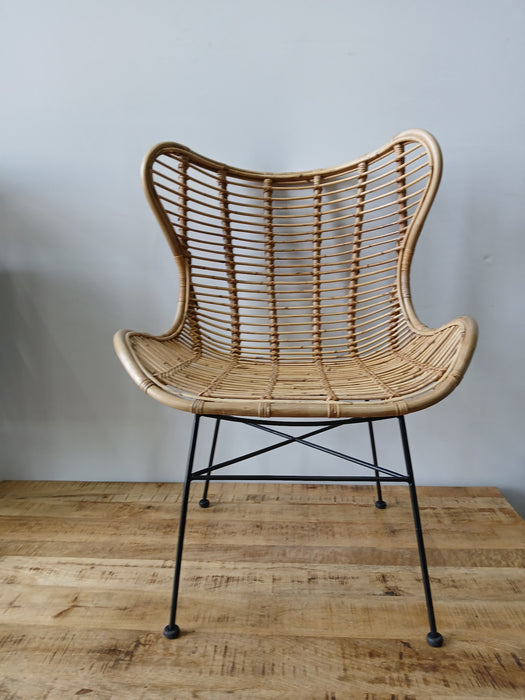 Rotan fauteuil naturel, B x D x H 78 x 70 x 96