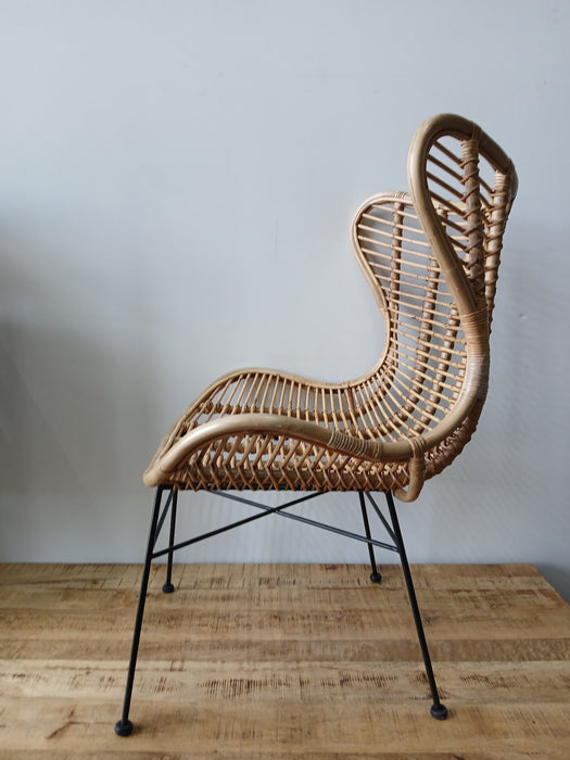 Rotan fauteuil naturel, B x D x H 78 x 70 x 96