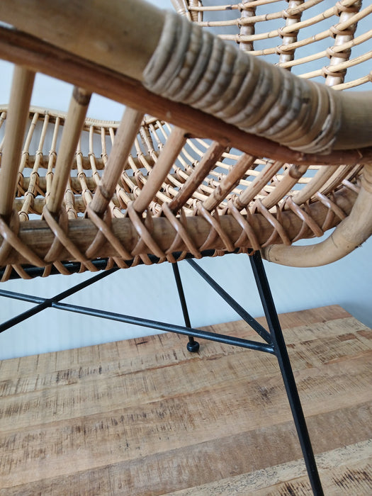 Rotan fauteuil naturel, B x D x H 78 x 70 x 96