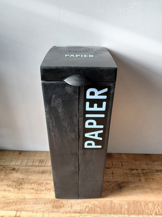 Bon Ton recycle afvalbak papier, antraciet, 40 x 28 x 77 cm