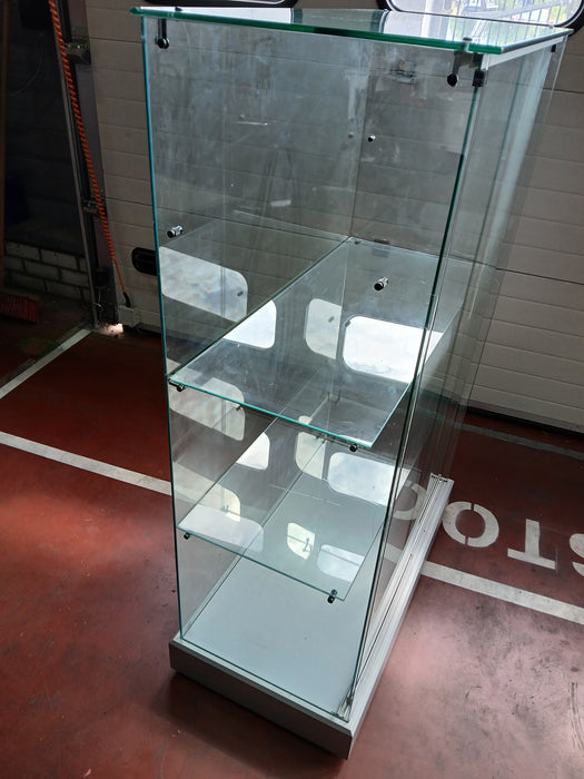 Vitrinekast, verrijdbaar, glas, B x D x H 91 x 56 x 153 cm