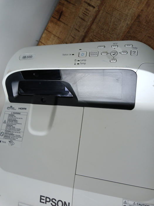 Epson EB-580 beamer, grijs / wit, incl. wandbevestiging