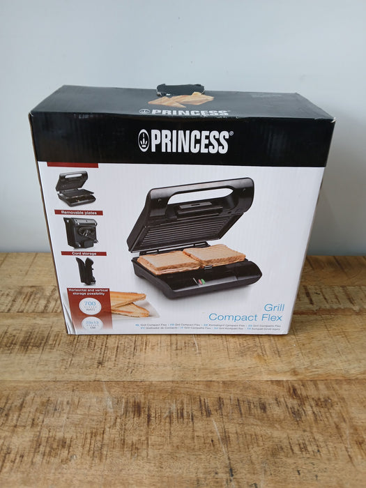 Princess Compact Flex Grill / tosti-apparaat, zwart