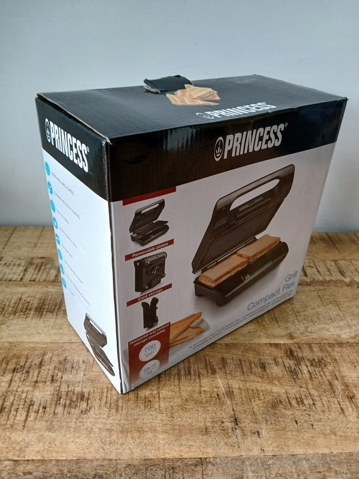 Princess Compact Flex Grill / tosti-apparaat, zwart