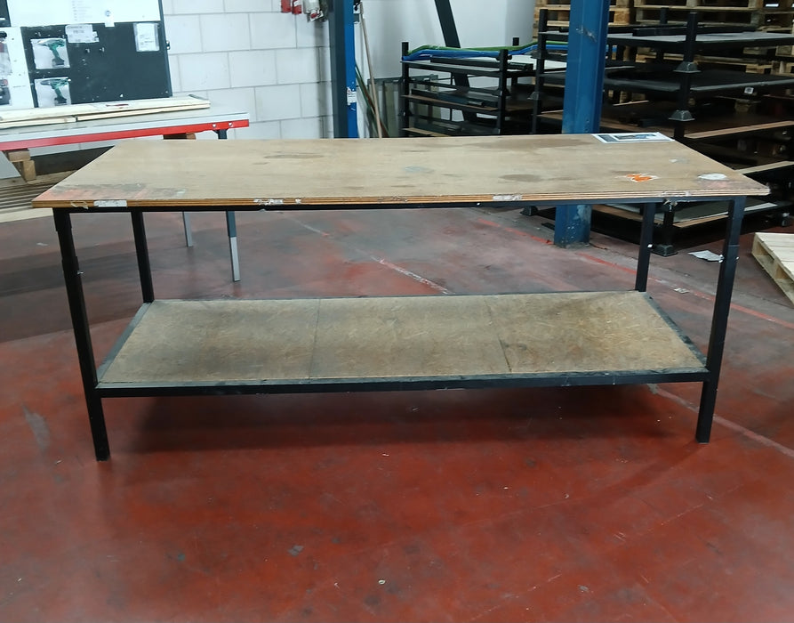 Werkbank verstelb, hout/staal, L x B x H 235 x 110 x 80/110