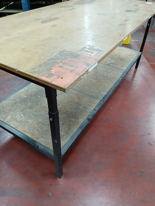 Werkbank verstelb, hout/staal, L x B x H 235 x 110 x 80/110