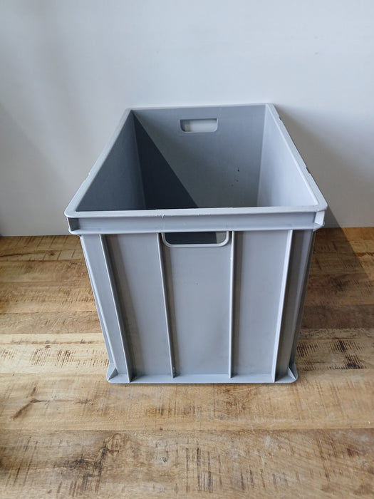 Stapelbak, grijs kunststof, B x D x H 60 x 40 x 41 cm