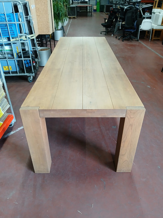 Vergadertafel, massief eiken, L x B x H 300 x 100 x 78 cm