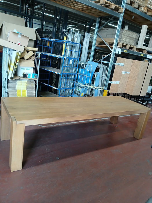 Vergadertafel, massief eiken, L x B x H 300 x 100 x 78 cm