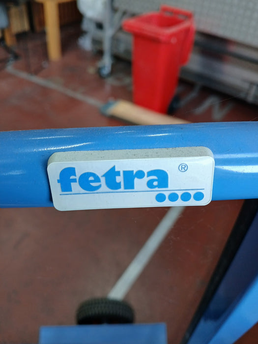 Fetra platenwagen, blauw / staal, H x B 144 x 68 cm