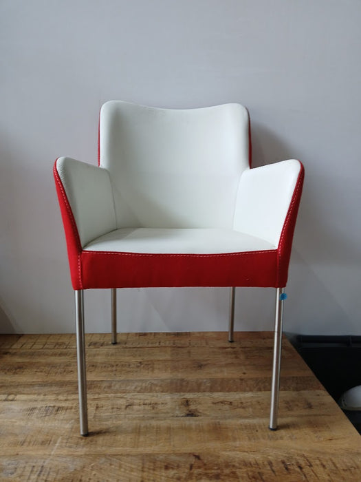 Bert Plantagie Spargo vergaderstoel, rood / wit