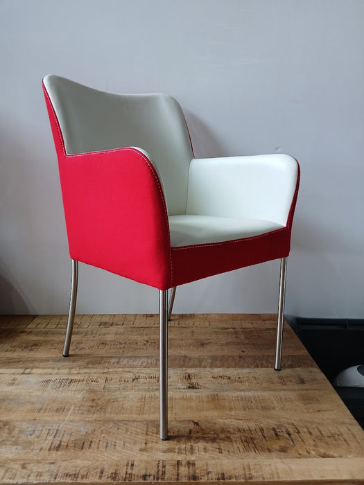 Bert Plantagie Spargo vergaderstoel, rood / wit