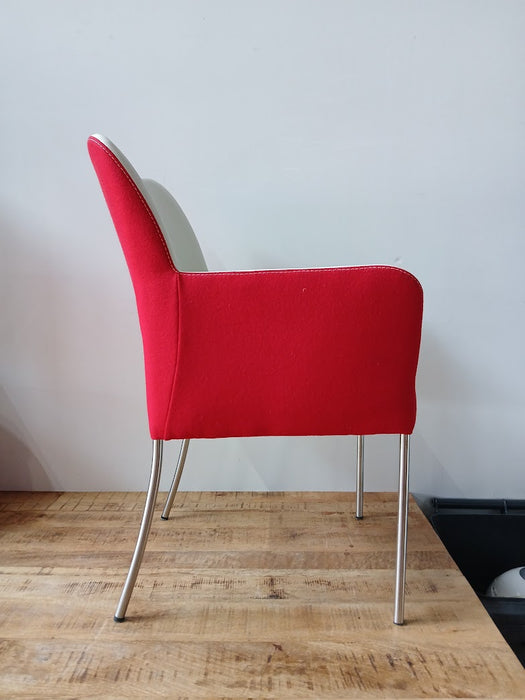 Bert Plantagie Spargo vergaderstoel, rood / wit
