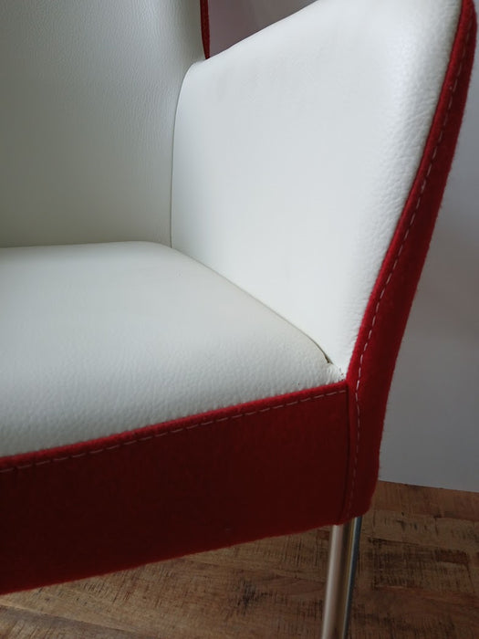 Bert Plantagie Spargo vergaderstoel, rood / wit